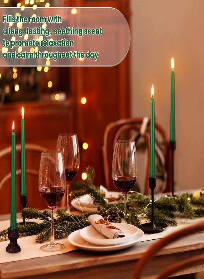 Conelist 4 Pcs 9 Inch Christmas Bayberry Scented Tapers Candles - Green Bayberry Legend Dripless Beewax Candle Sticks with Cotton Wick - Gift for Christmas Holiday Celebration - Image 5